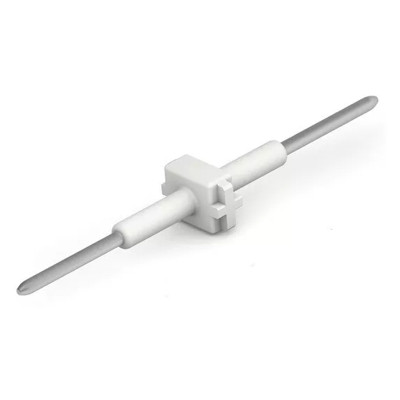 �l�ment de raccordement pas 6mm 1 p�le, blanc Longueur 34mm (2061-901/034-000)