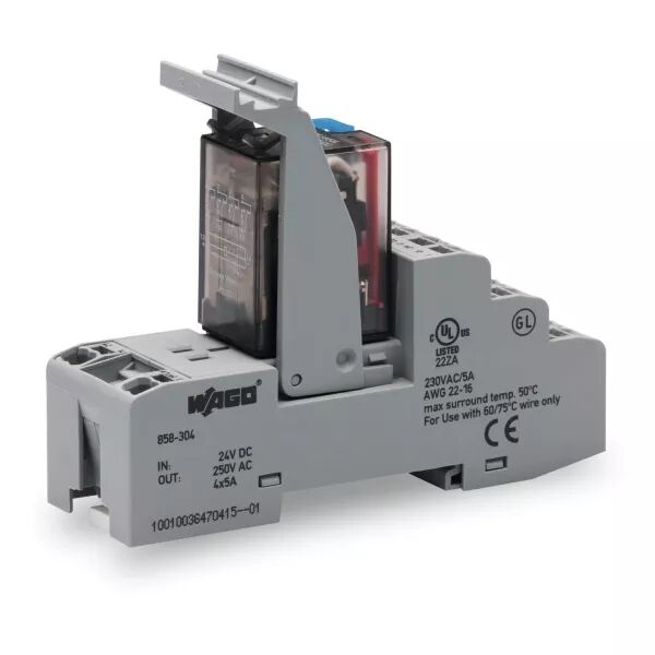 Embase avec relais 110 V DC - 4 RT858-307