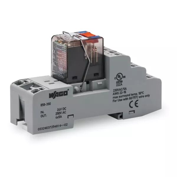 Embase avec relais 110 V DC - 4 RT858-392