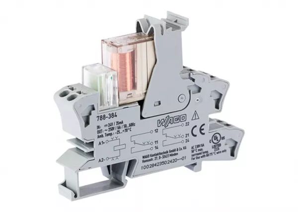 EMBASE AVEC RELAIS DE S�CURIT� SR2M 24 V DC - 2 RT - 6 A - GUIDAGE FORC�