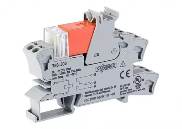 EMBASE AVEC RELAIS H 15 MM 12 V DC - 1 RT - 16 A
