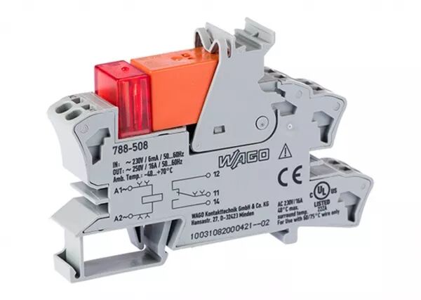 EMBASE AVEC RELAIS H 15 MM 230 V AC - 1 RT - 16 A