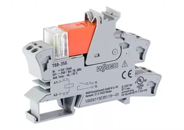 EMBASE AVEC RELAIS H 15 MM 24 V DC - 1 T - 16 A - CHARGE LAMPE