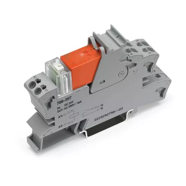 Embase avec relais H 15 mm 24 V DC - 1 T - 16 A - Charge lampe788-357