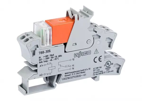 EMBASE AVEC RELAIS H 15 MM 60 V DC - 1 RT - 16 A