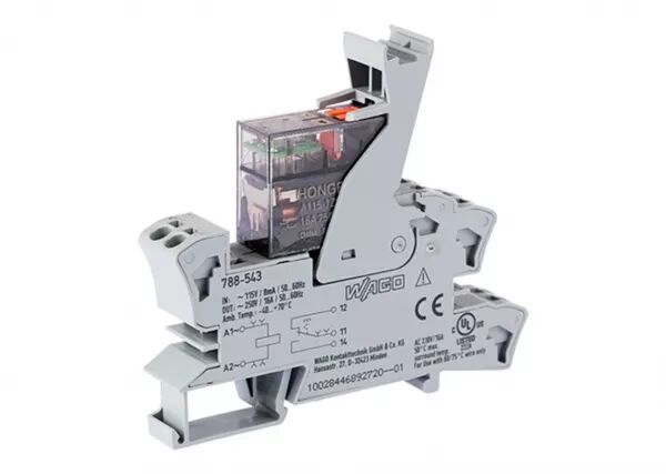 EMBASE AVEC RELAIS H 25 MM 115 V AC - 1 RT - 16 A - FOR�AGE MANUEL