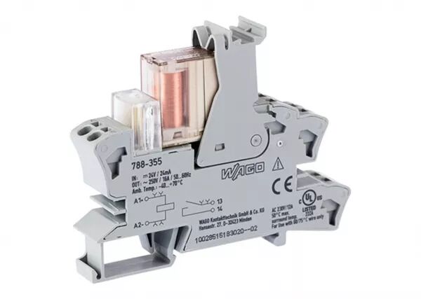 EMBASE AVEC RELAIS H 25 MM 24 V DC - 1 T - 16 A - CHARGE LAMPE