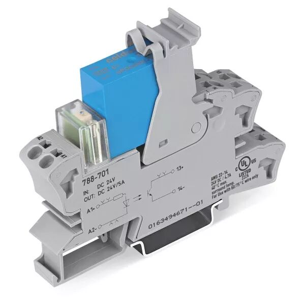 Embase avec SSR H 25 mm 24 V DC / 0 - 30 V - 5A788-701