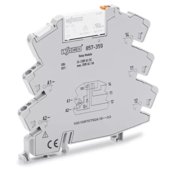 Embase enf. JUMPFLEX� avc relais min AC/DC 230 V 3,5 mA857-359