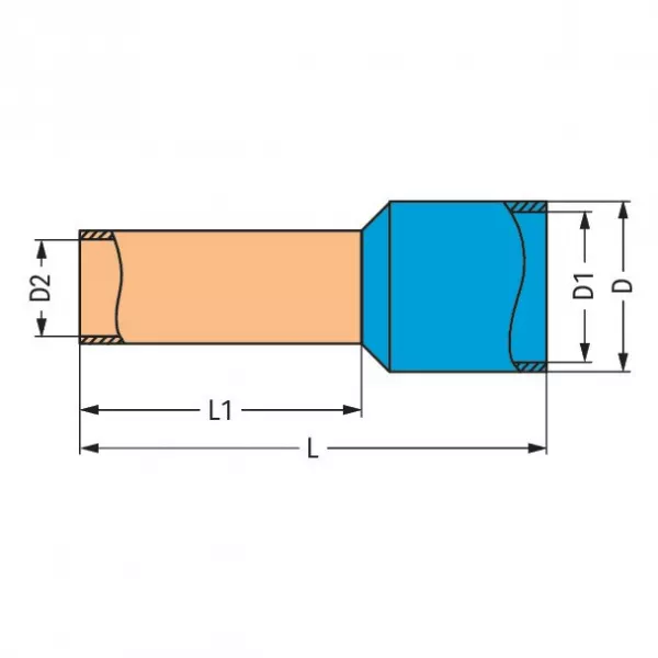 Embout d\'extr�mit� avec isolation plastique, blanc (216-1261)