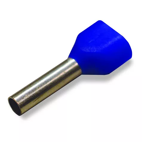 Embout d\'extr�mit� double Embout pour 2 x 2,5 mm? /AWG 14 avec isolation plastiq (216-1535)