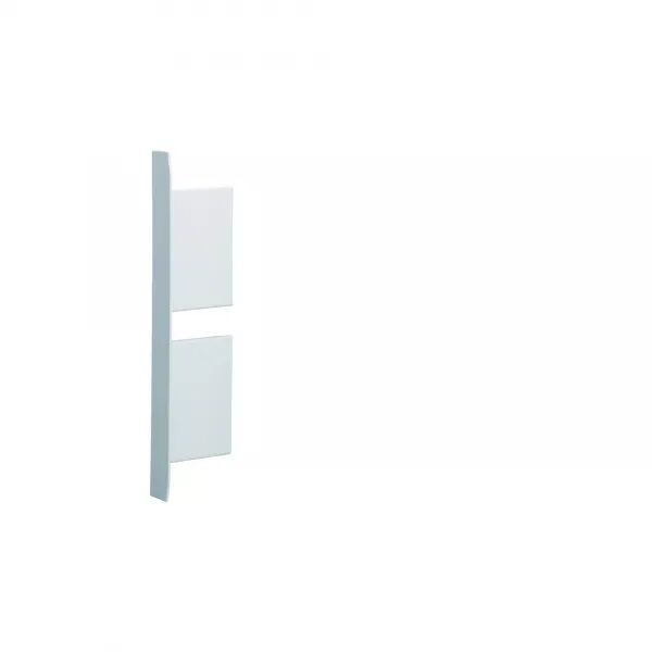 EMBOUT POUR BKIS �PAIS 25MM 2 COMPARTIMENTS ACIER RAL 9016PURE