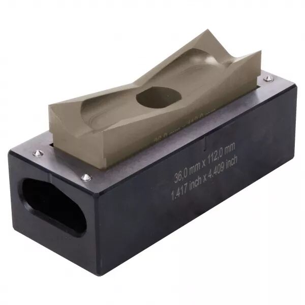 Emporte-pi�ce rectangle, hydr. Connecteurs lourds. Pour inox, 46X112 mm (015428)