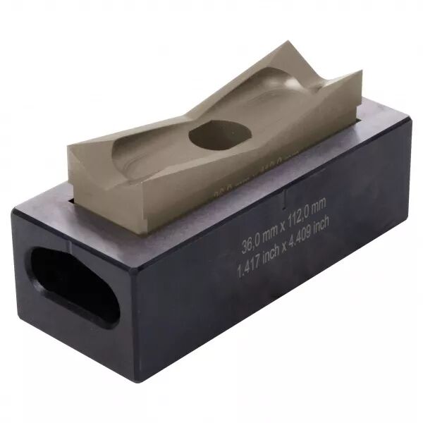 Emporte-pi�ce rectangle, man./hydr. Pour inox, 11,1X22,2 mm (015350)