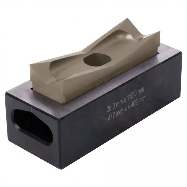 Emporte-pi�ce rectangle, man./hydr. Pour inox, 22,2X45,0 mm (015371)