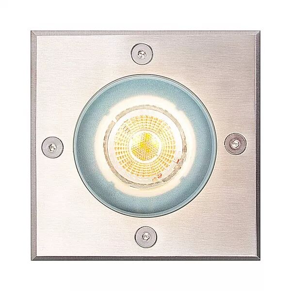 ENCASTR� DE SOL - ANDOR CARR� - ALUMINIUM - INOX -  GU10