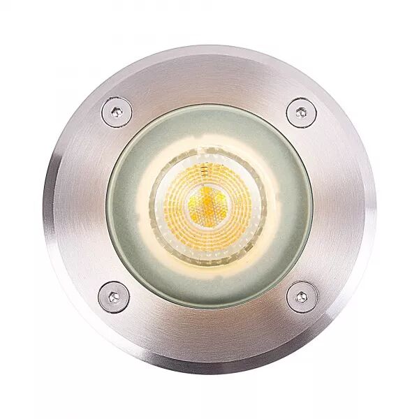 ENCASTR� DE SOL - ANDOR ROND - ALUMINIUM - INOX -  GU10