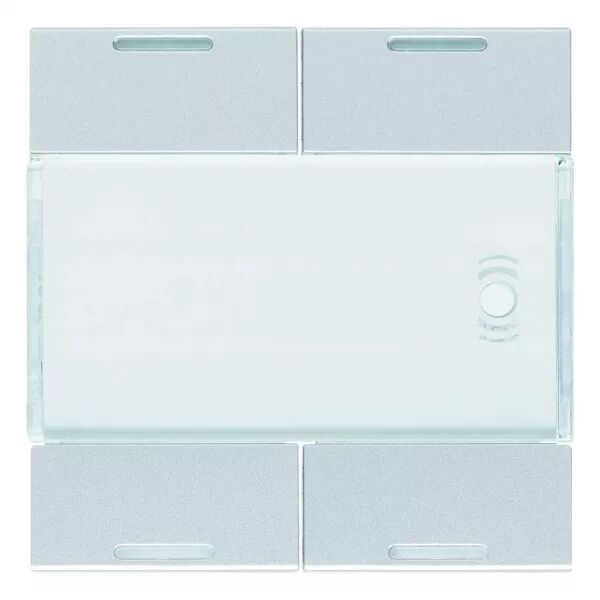 Enjoliveur 4 boutons poussoirs KNX gallery LED titane (WXE314T)