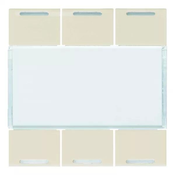 Enjoliveur 6 boutons poussoirs KNX gallery LED dune (WXE316D)