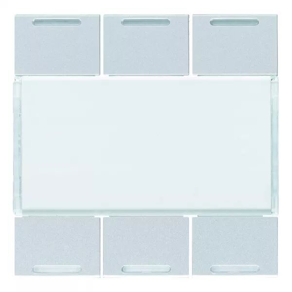 Enjoliveur 6 boutons poussoirs KNX gallery LED titane (WXE316T)