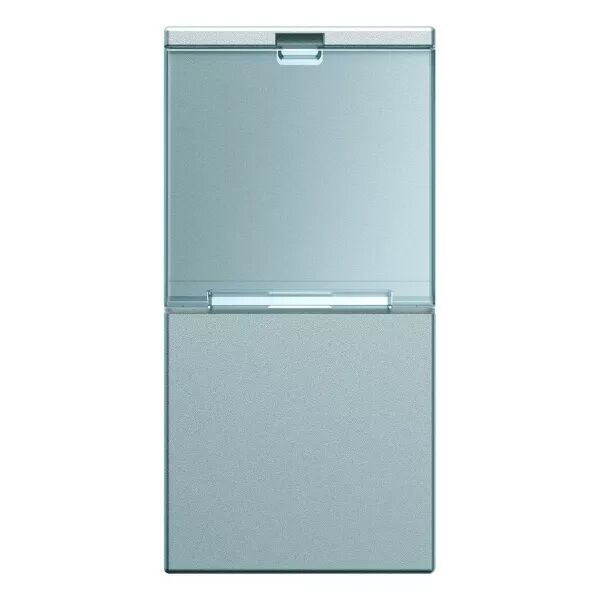 Enjoliveur Gallery interrupteur avec porte �tiquette 1 module , finition Titane (WXD012T)