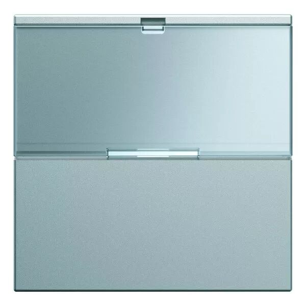 Enjoliveur Gallery interrupteur avec porte �tiquette 2 modules , finition Titane (WXD002T)