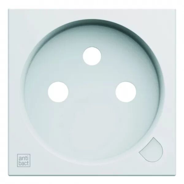 Enjoliveur Gallery prise de courant � puits 2P+T � voyant, finition Antibact (WXD103H)