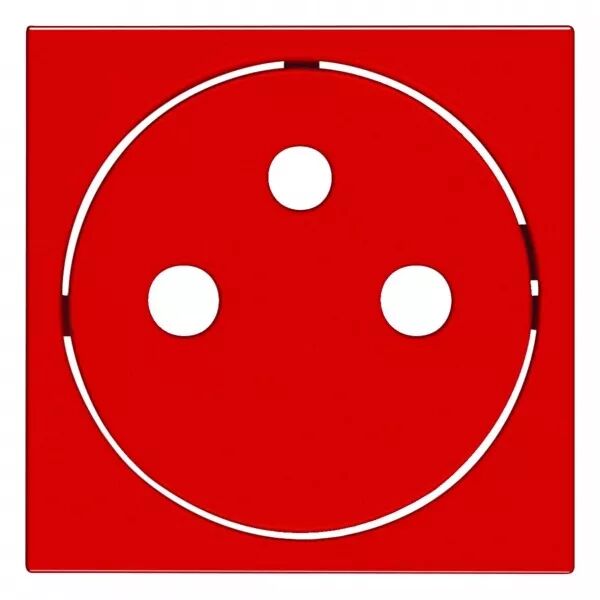 Enjoliveur Gallery prise de courant affleurante 2P+T, finition Rouge (WXD106R)