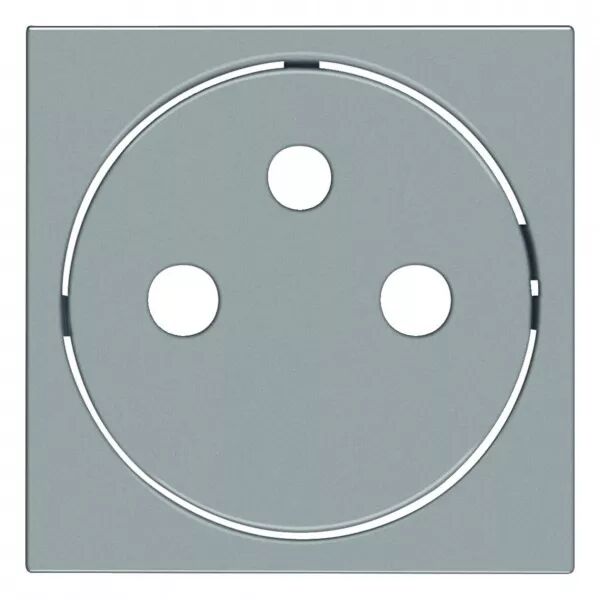Enjoliveur Gallery prise de courant affleurante 2P+T, finition Titane (WXD106T)