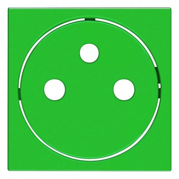 Enjoliveur Gallery prise de courant affleurante 2P+T, finition Vert (WXD106V)