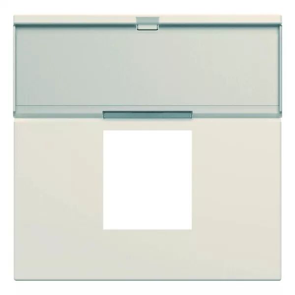 Enjoliveur Gallery prise RJ45 avec porte �tiquette 2 modules, finition Dune (WXD206D)