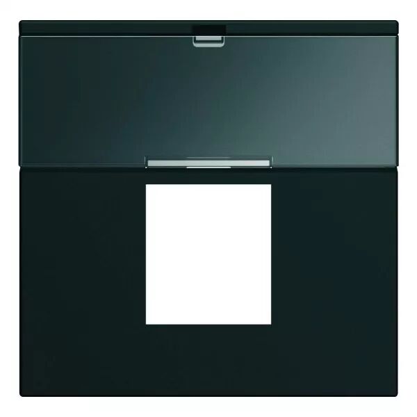 Enjoliveur Gallery prise RJ45 avec porte �tiquette 2 modules, finition Night (WXD206N)