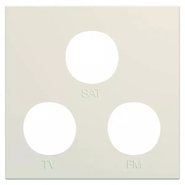 Enjoliveur Gallery prise TV + FM + SAT 2 modules, finition Dune (WXD256D)