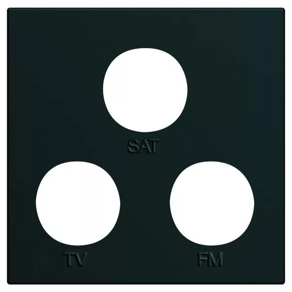 Enjoliveur Gallery prise TV + FM + SAT 2 modules, finition Night (WXD256N)
