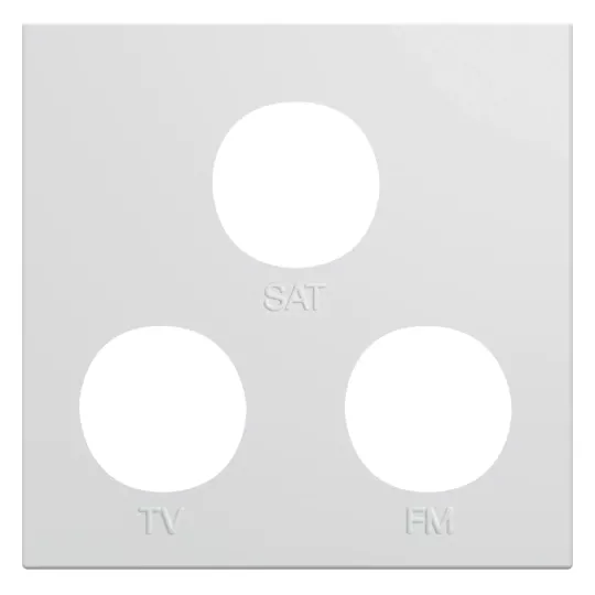 Enjoliveur Gallery prise TV + FM + SAT 2 modules, finition Pure (WXD256B)