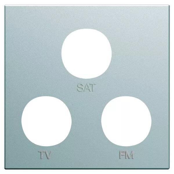 Enjoliveur Gallery prise TV + FM + SAT 2 modules, finition Titane (WXD256T)
