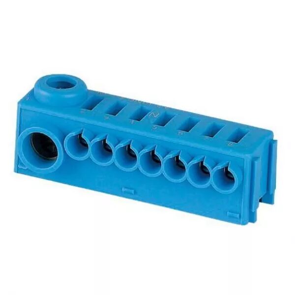 Ensemble borne enfichable KSK, s�par�, bleu pour conducteur neutre (178903)