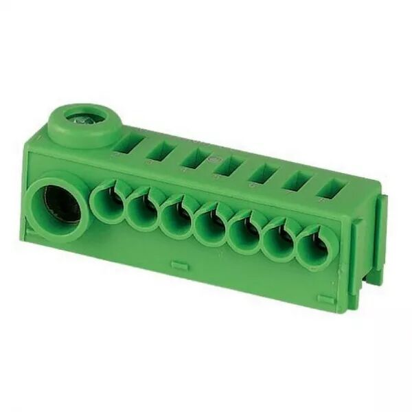 Ensemble borne enfichable KSK, s�par�, vert pour conducteur neutre (178904)