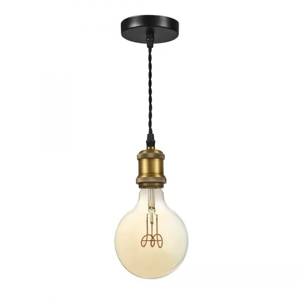EPOQUE - SUSP. E27 60W MAX, DOUILLE STYLE R�TRO, LAITON DOR�, LPE NON INCL.