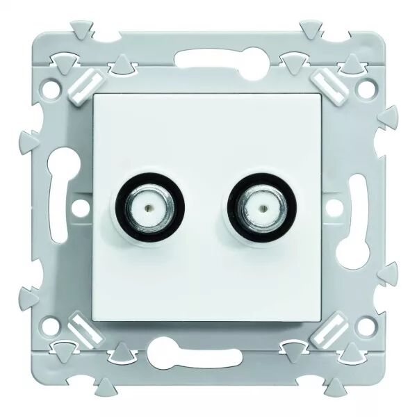 essensya Prise TV double type F pour r�seaux c�bl�s (WE258)