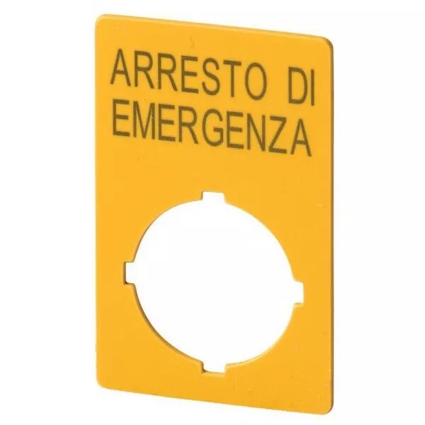�tiquette, arr�t d\'urgence, HxL=50x33mm, jaune, arresto di emergenza (121370)
