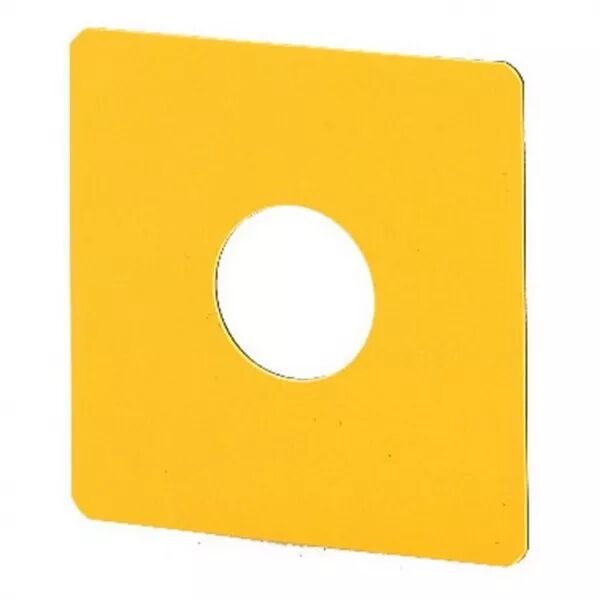 �tiquette, arr�t d\'urgence, HxL=50x50mm, jaune, avec inscription sp�ciale (231181)