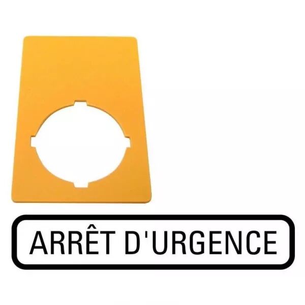 �tiquette, arr�t d\'urgence, jaune, HxL=50x33mm, arr�t d\'urgence (216473)