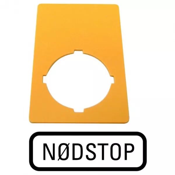 �tiquette, arr�t d\'urgence, jaune, HxL=50x33mm, NODSTOP (216478)