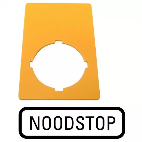 �tiquette, arr�t d\'urgence, jaune, HxL=50x33mm, NOODSTOP (216475)