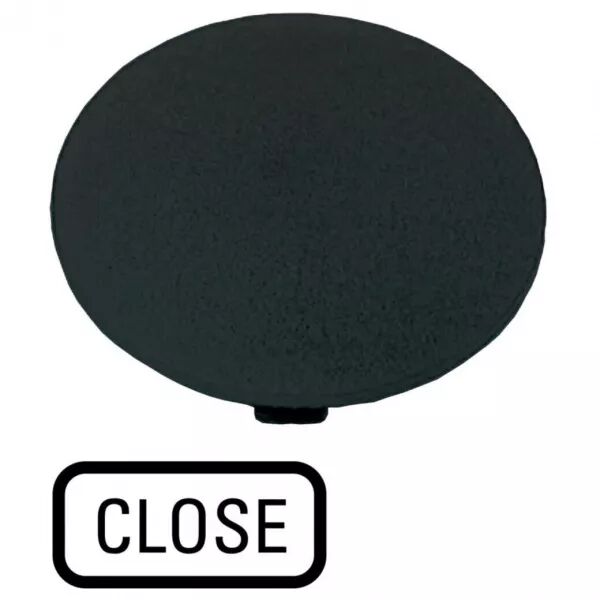 �tiquette, bouton \' coup de poing \' noir, CLOSE (218285)