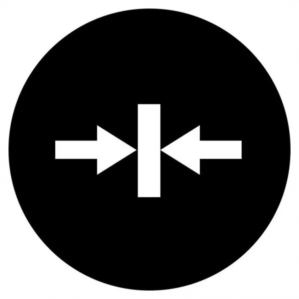 �tiquette, bouton \' coup de poing \' noir, symbole serrage (218268)