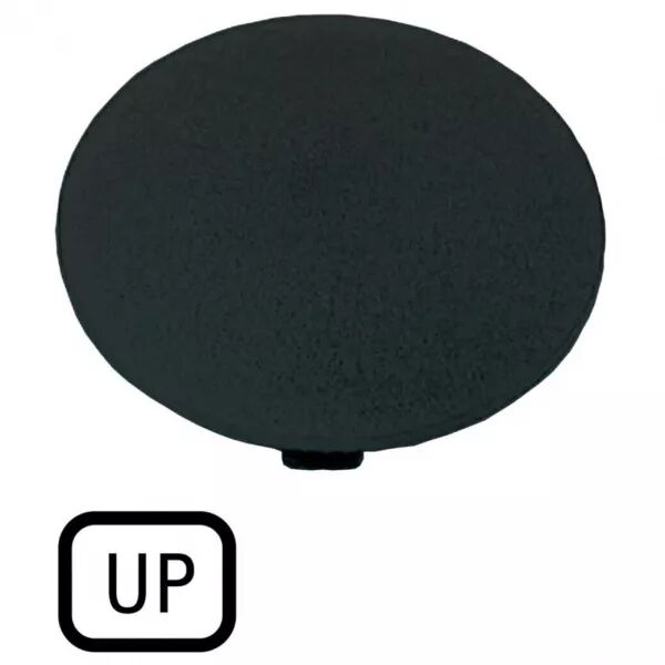 �tiquette, bouton \' coup de poing \' noir, UP (218286)