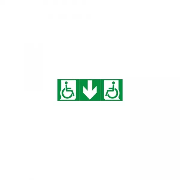 ETIQUETTE D\'�VACUATION ADH�SIVE BAES-MOBILIT� R�DUITE+FL�CHE BAS