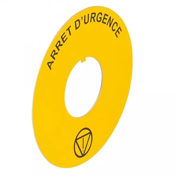 ETIQUETTE OSMOZ POUR ARR�T D\'URGENCE �60AVEC MARQUAGE ARRET D\'URGENCE - JAUNE